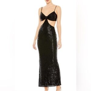 Mac Duggal Women’s Black Sequin Evening Dress Size 4